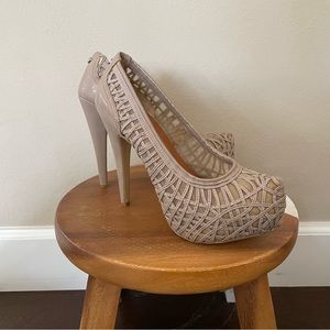 beige CK stilettos
